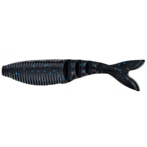 Gary yamamoto - swimbait zako minnow 4 inch black with light blue flake 134-06-021