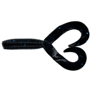 Gary yamamoto - jig trailer double tail 5 inch - 16-20-021 - black with blue flake