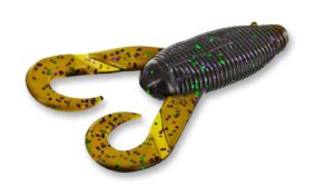 Gary Yamamoto - Frog Topwater Buzz Toad - 3.5 Inch - 129-05-301 - Green Pumpkin with Purple & Emerald Flake