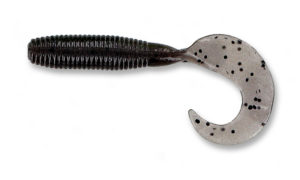 Gary yamamoto - grub single curly tail - 4 inch - 40-20-176 - Cinnamon with Black Flake