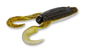 Gary Yamamoto - Frog Topwater Buzz Toad - 3.5 Inch - 129-05-981 - Laminate Two Tone Green Pumpkin White Cream Shad