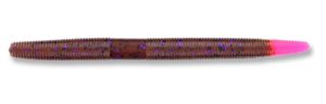 Gary yamamoto - senko - 5 inch - 9-10-541 - Cinnamon Purple with Methiolate Orange Hot Tip Tail