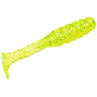 Strike king Lures - Crappie Soft Plastic Mr. Crappie Slabalicious - 2 inch - MRCSLC-195 - Chartreuse Shiner