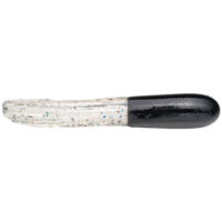 Strike king Lures - Crappie Soft Plastic Mr Crappie Tube - 2 inch - MRCT2-184 - Tuxedo Black Sparkle