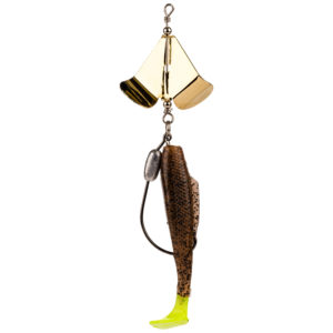 Strike King Lures – Saltwater – Topwater Buzzbait Spot Tail Special - STS14-48 - Pumpkin Chart tl