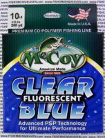 MCCOY FISHING LINES - COPOLYMER - MCCOY-COPOLY-250-BLU-10LB - BLUE CLEAR FLUORESCENT