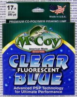 MCCOY FISHING LINES - COPOLYMER - MCCOY-COPOLY-250-BLU-17LB - BLUE CLEAR FLUORESCENT