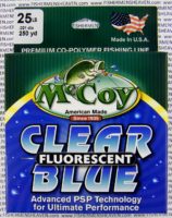 MCCOY FISHING LINES - COPOLYMER - MCCOY-COPOLY-250-BLU-25LB - BLUE CLEAR FLUORESCENT