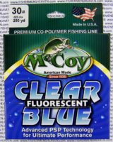 MCCOY FISHING LINES - COPOLYMER - MCCOY-COPOLY-250-BLU-30LB - BLUE CLEAR FLUORESCENT