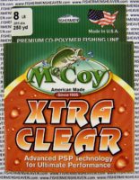 MCCOY FISHING LINES - COPOLYMER - 30LB MCCOY-COPOLY-250-CLR-8LB - EXTRA CLEAR