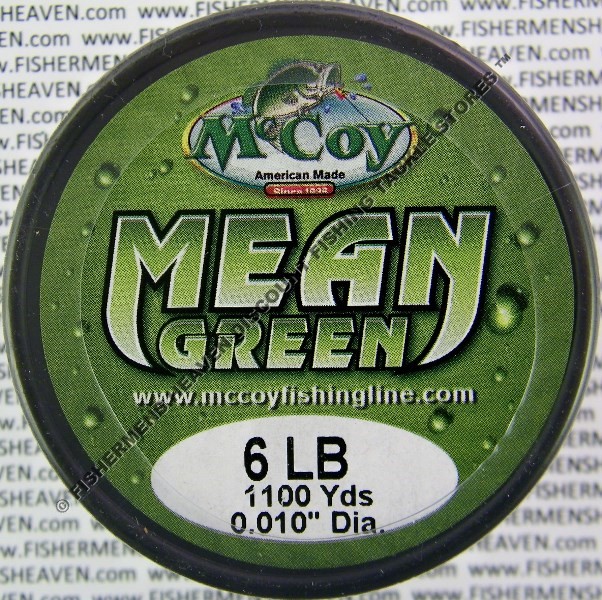 McCoy Mean Green Fishing Line 1100 yd 6 lb Test NEW 