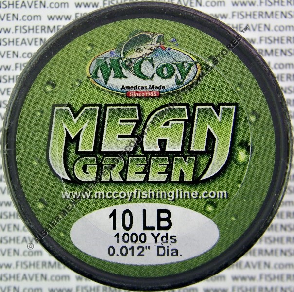 McCoy Fishing Line Copolymer Mono Mean Green Blue Clear 250 YD Spool Any LB Test 