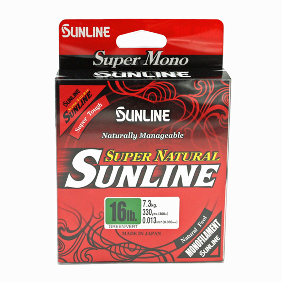 Sunline Monofilament Super Natural 330 YD Spool Fishing Line Any Color LB Test 